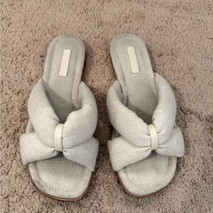 SCHUTZ Off White Knotted Slide Sandals